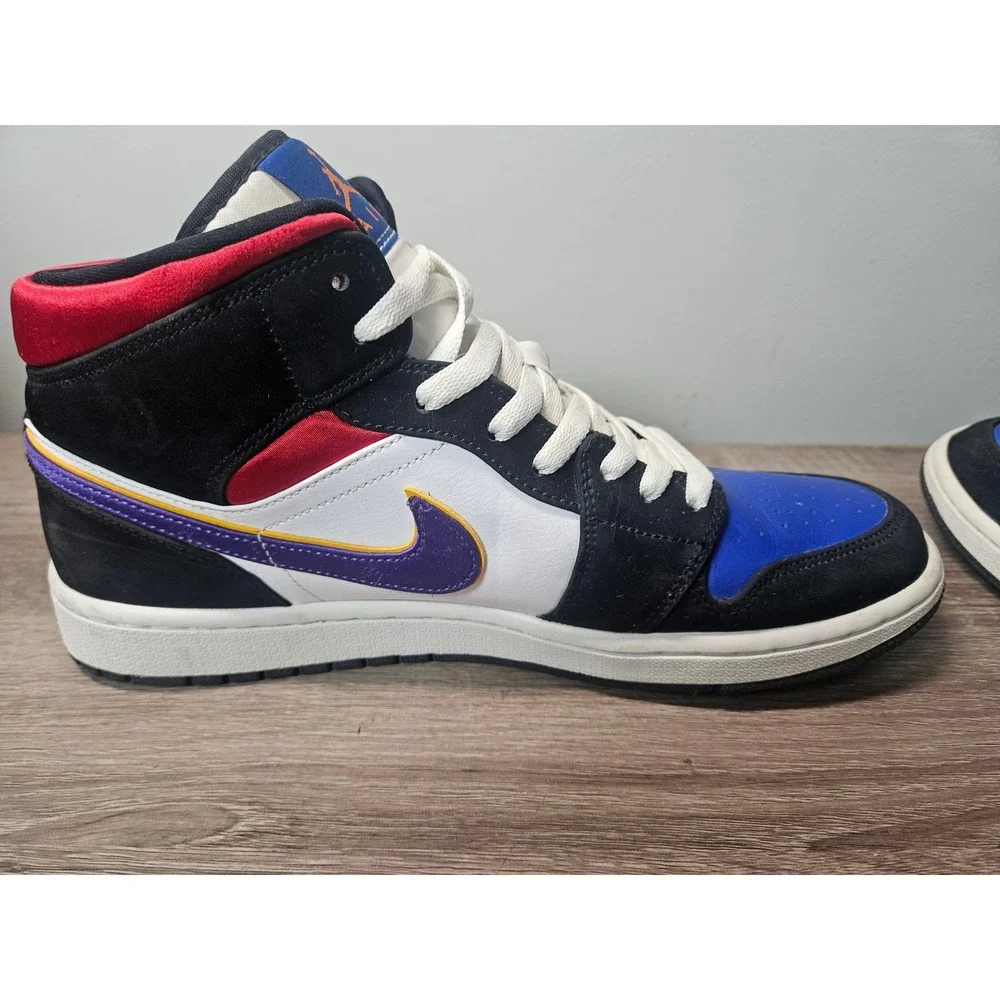 Air Jordan 1 Mid Lakers Top 3 Men's Athletic Shoes Size 10.5 852542-005